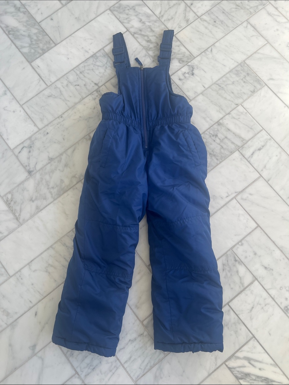 Kids Blue Insulated Snow Bibs - Durable Winter Bottoms